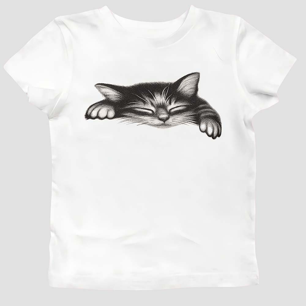 Sleeping Kitty Crop Top