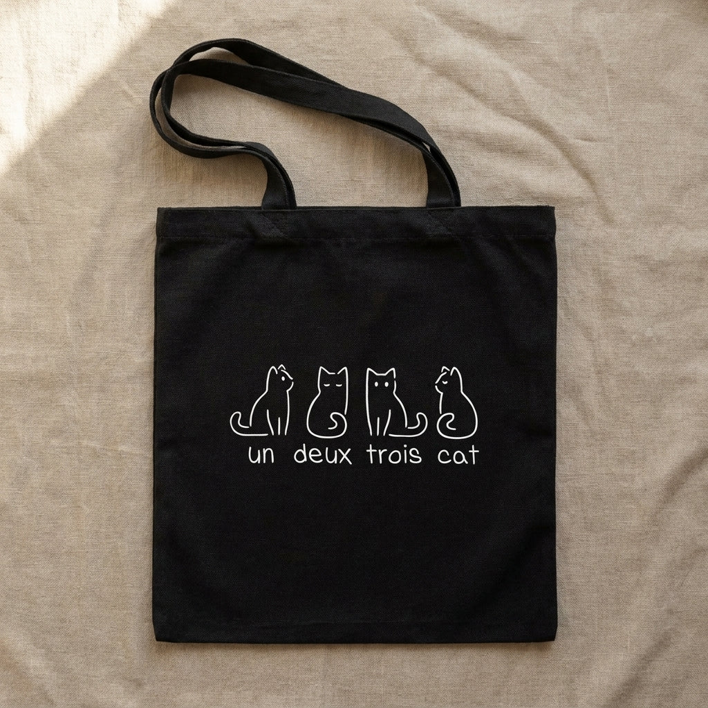 Tote Bag Un Deux Trois Cat