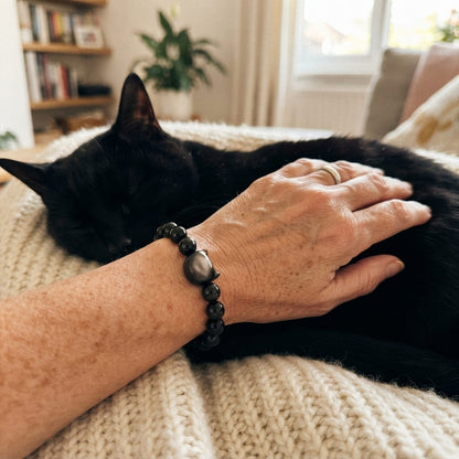 Obsidian Cat Bracelet