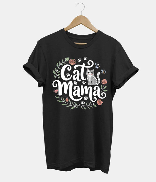 Cat Mama t-shirt in black