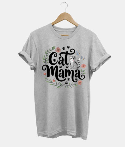 Cat Mama t-shirt in grey