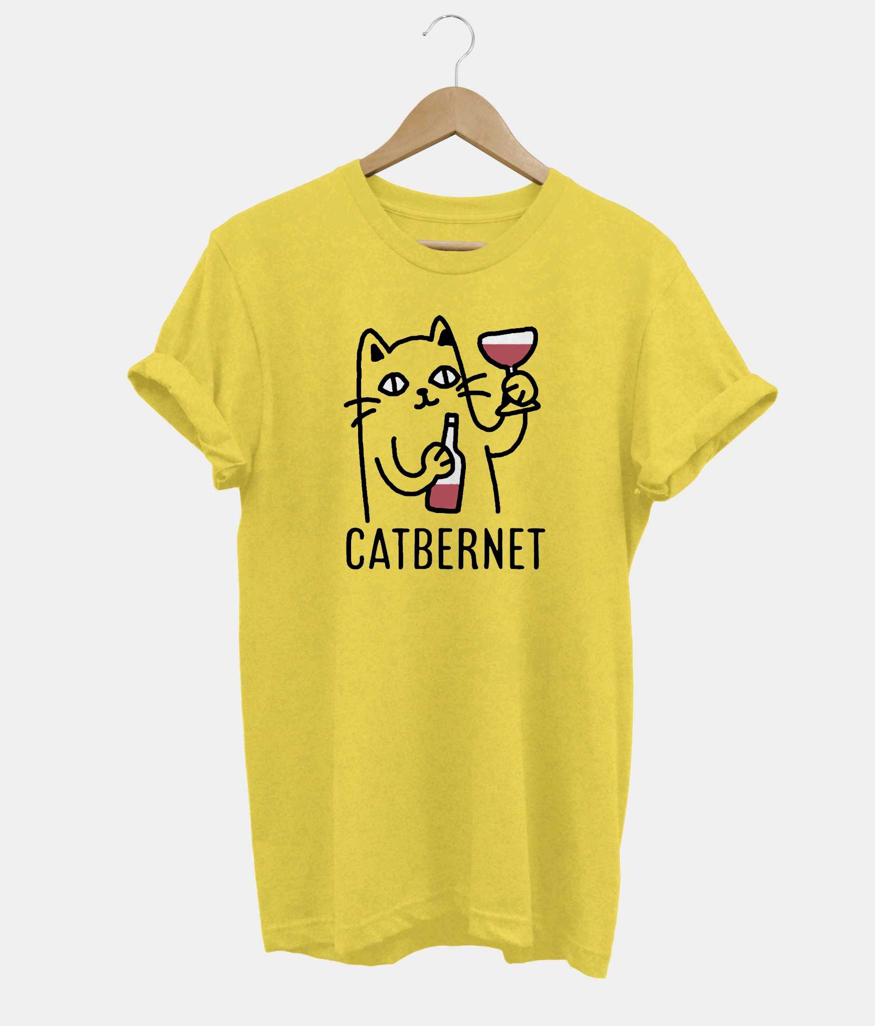 Catbernet t-shirt in yellow