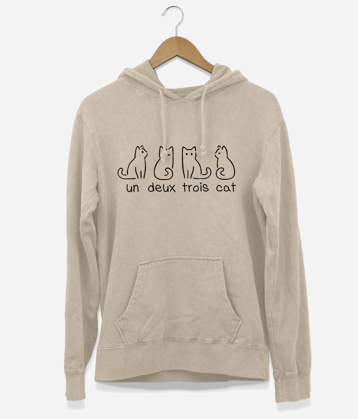 Un Deux Trois Cat Hoodie (Unisex)