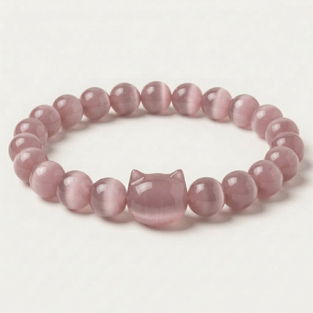 Blossom Pink cat's eye cat bracelet