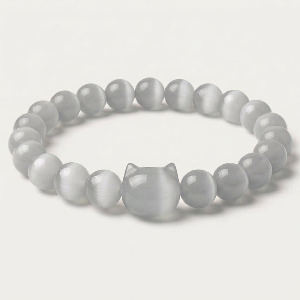 Silver Mist cat's eye cat bracelet
