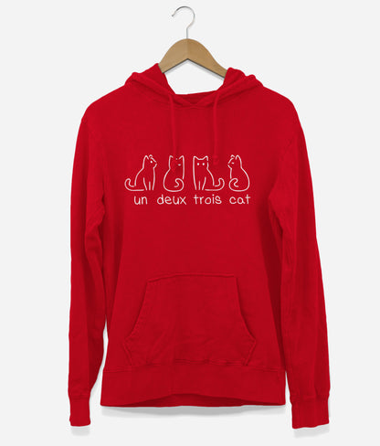 Un Deux Trois Cat Hoodie (Unisex)