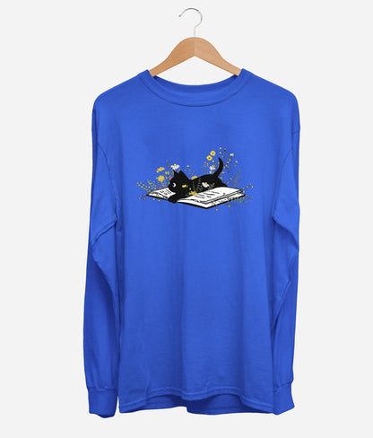 Kitten Books & Flowers Long Sleeve (Unisex)