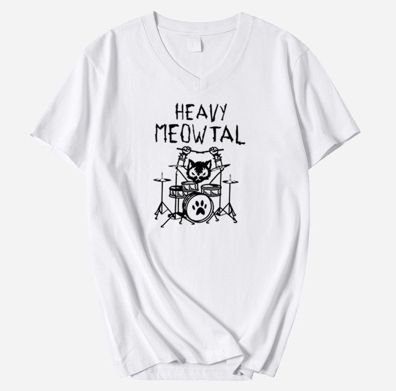 Heavy Meowtal V-Neck