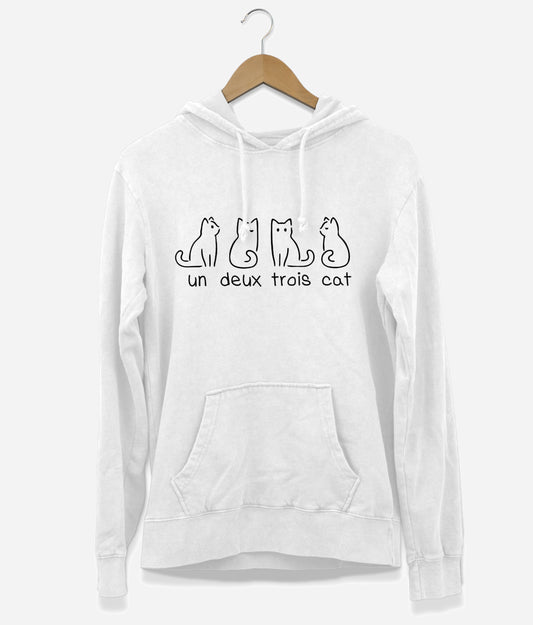 Un Deux Trois Cat Hoodie (Unisex)